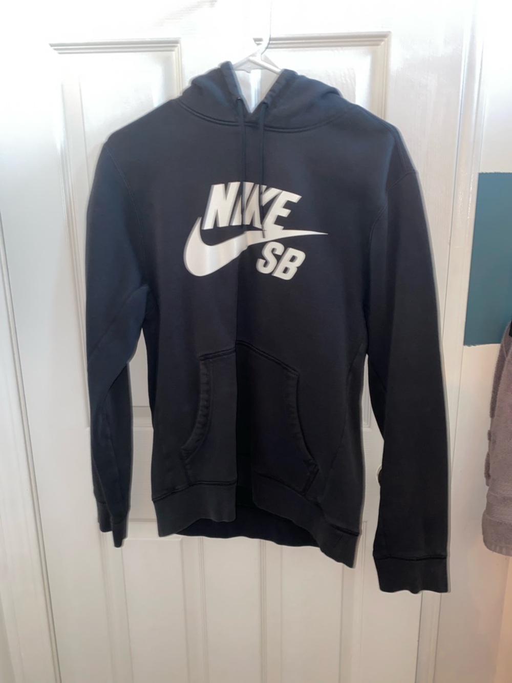 Nike SB Black Hoodie with White Logo